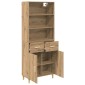vidaXL Highboard Artisan Oak 69,5 x 34 x 180 εκ. Επεξεργασμένο Ξύλο