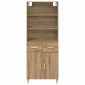 vidaXL Highboard Artisan Oak 69,5 x 34 x 180 εκ. Επεξεργασμένο Ξύλο
