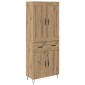 vidaXL Highboard Artisan Oak 69,5 x 34 x 180 εκ. Επεξεργασμένο Ξύλο