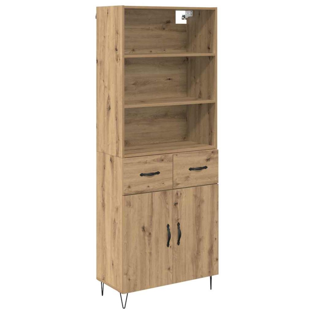 vidaXL Highboard 2 τμχ. Artisan Oak 69,5 x 34 x 180 εκ.