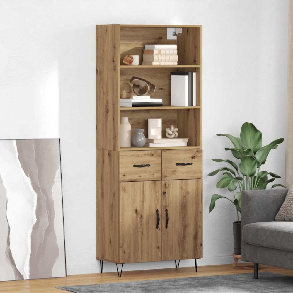 vidaXL Highboard 2 τμχ. Artisan Oak 69,5 x 34 x 180 εκ.