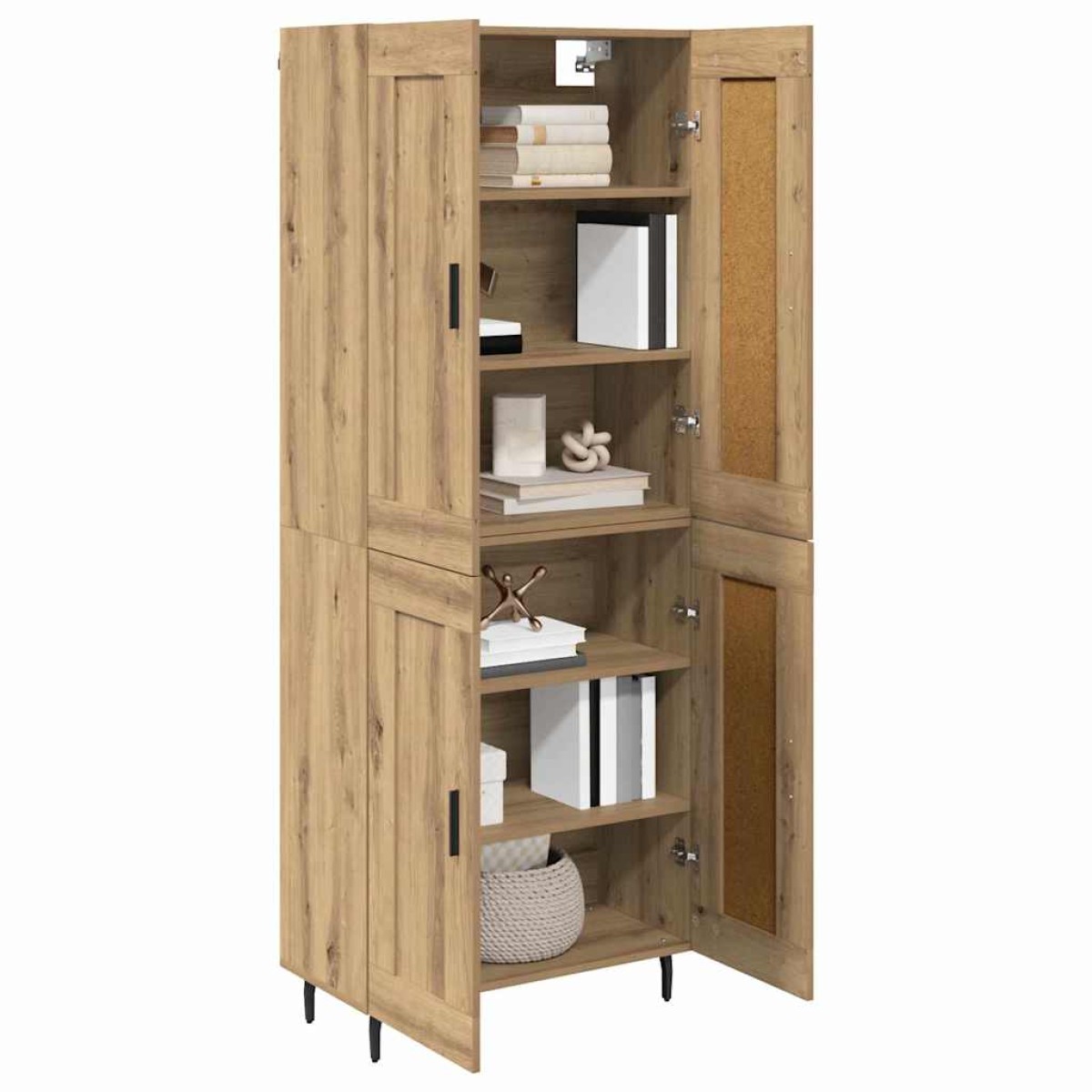 vidaXL Highboard 2 τμχ. Artisan Oak 69,5 x 34 x 180 εκ.