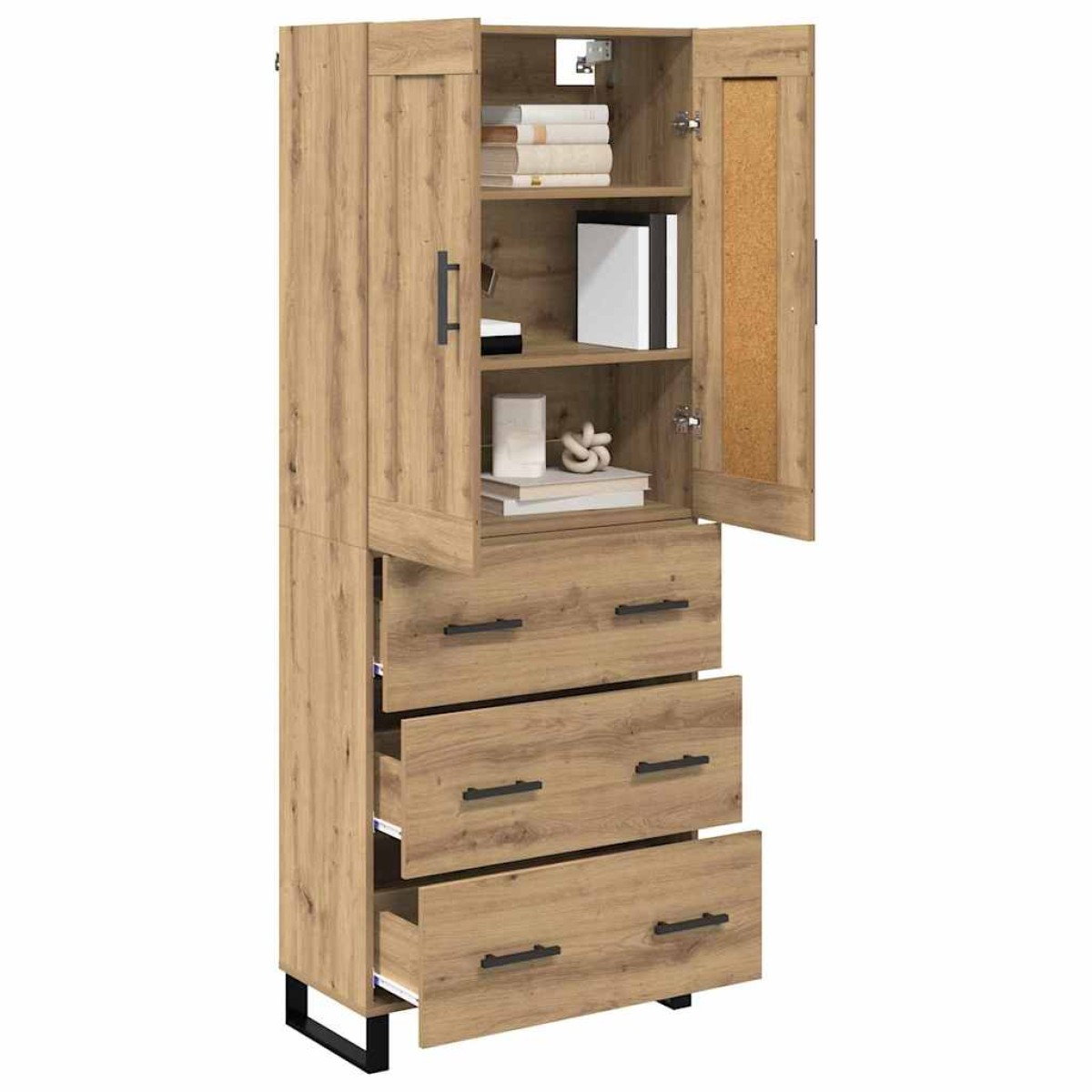 vidaXL Highboard 2 τμχ. Artisan Oak 69,5 x 34 x 180 εκ.