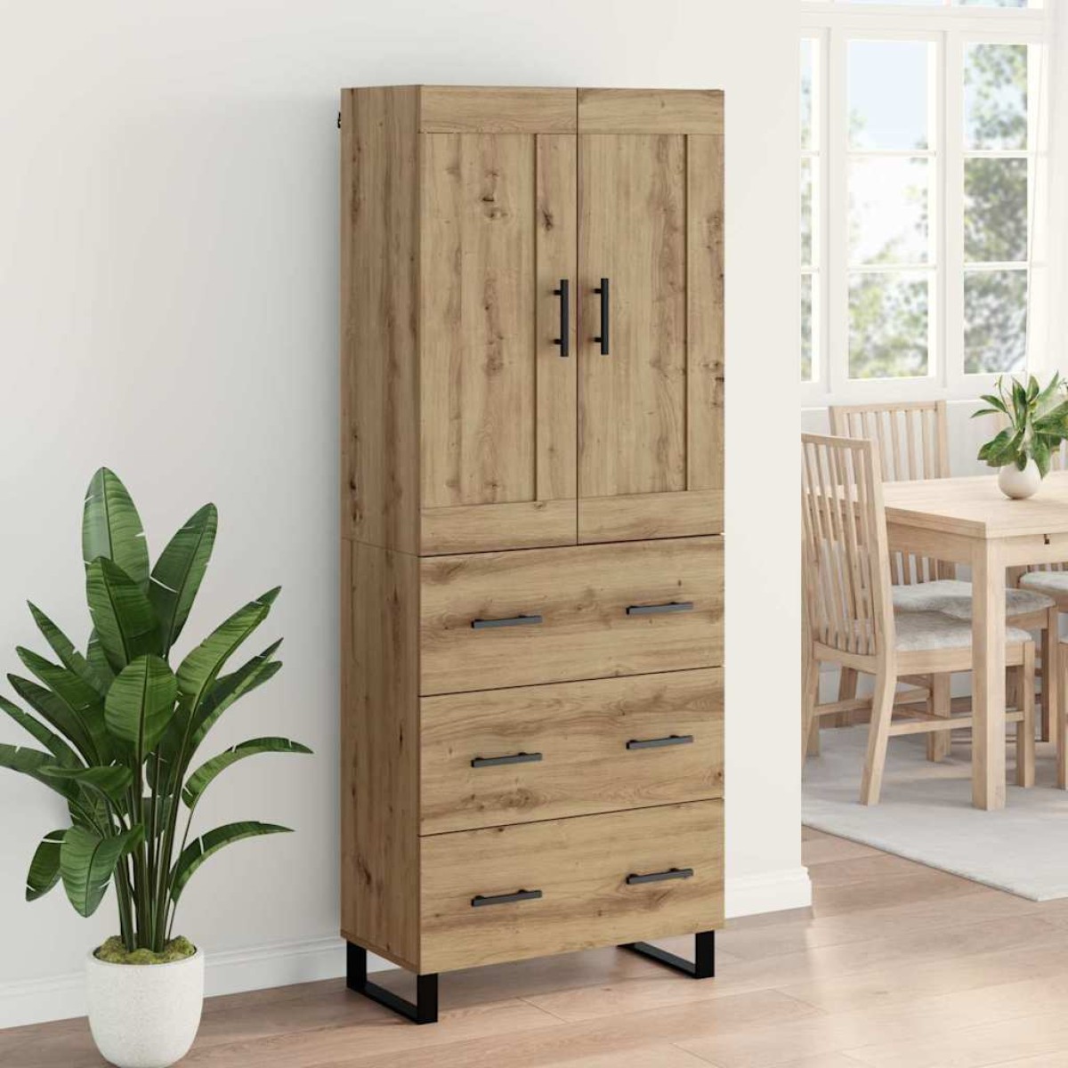 vidaXL Highboard 2 τμχ. Artisan Oak 69,5 x 34 x 180 εκ.