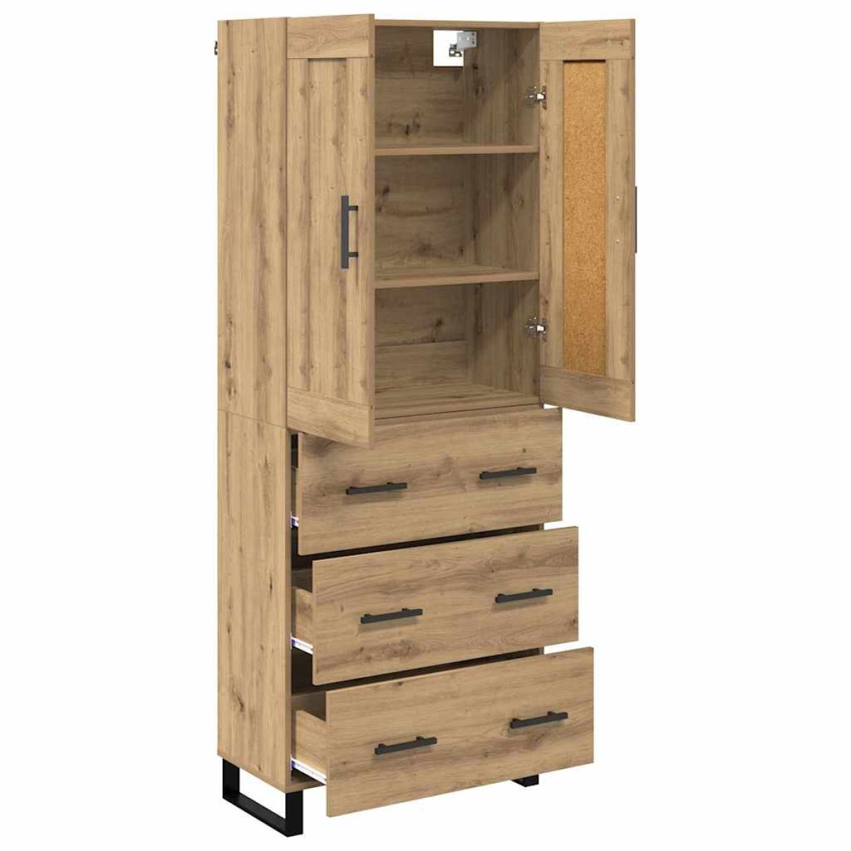 vidaXL Highboard 2 τμχ. Artisan Oak 69,5 x 34 x 180 εκ.