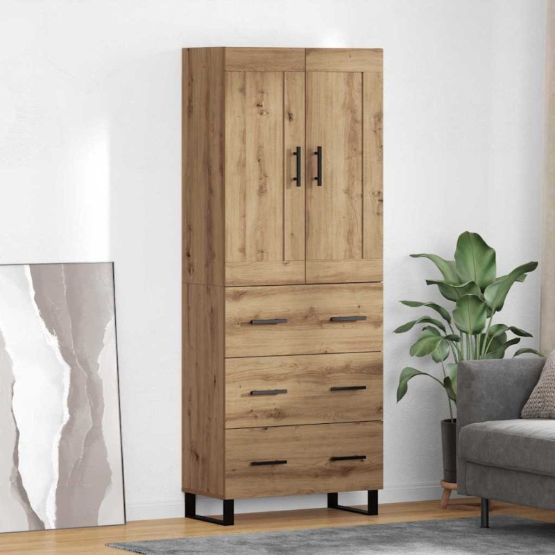vidaXL Highboard 2 τμχ. Artisan Oak 69,5 x 34 x 180 εκ.