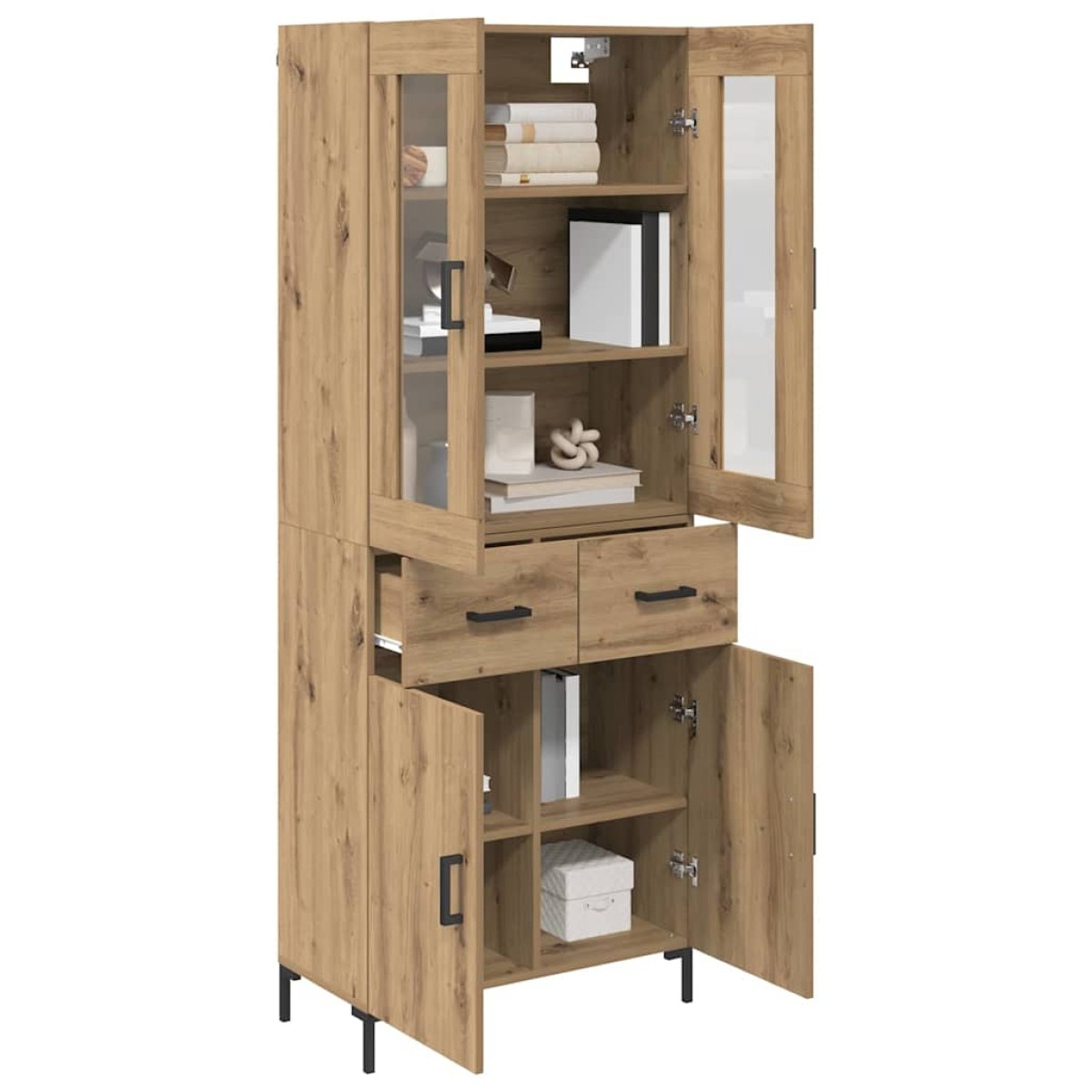 vidaXL Highboard 2 τμχ. Artisan Oak 69,5 x 34 x 180 εκ.