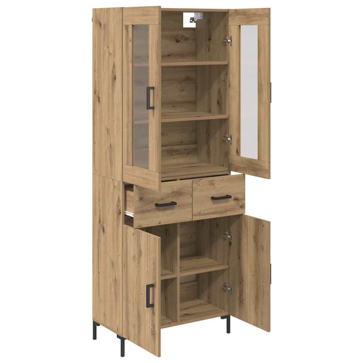 vidaXL Highboard 2 τμχ. Artisan Oak 69,5 x 34 x 180 εκ.