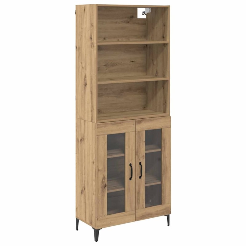 vidaXL Highboard Artisan Oak 69,5 x 34 x 180 εκ. Επεξεργασμένο Ξύλο