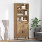 vidaXL Highboard Artisan Oak 69,5 x 34 x 180 εκ. Επεξεργασμένο Ξύλο