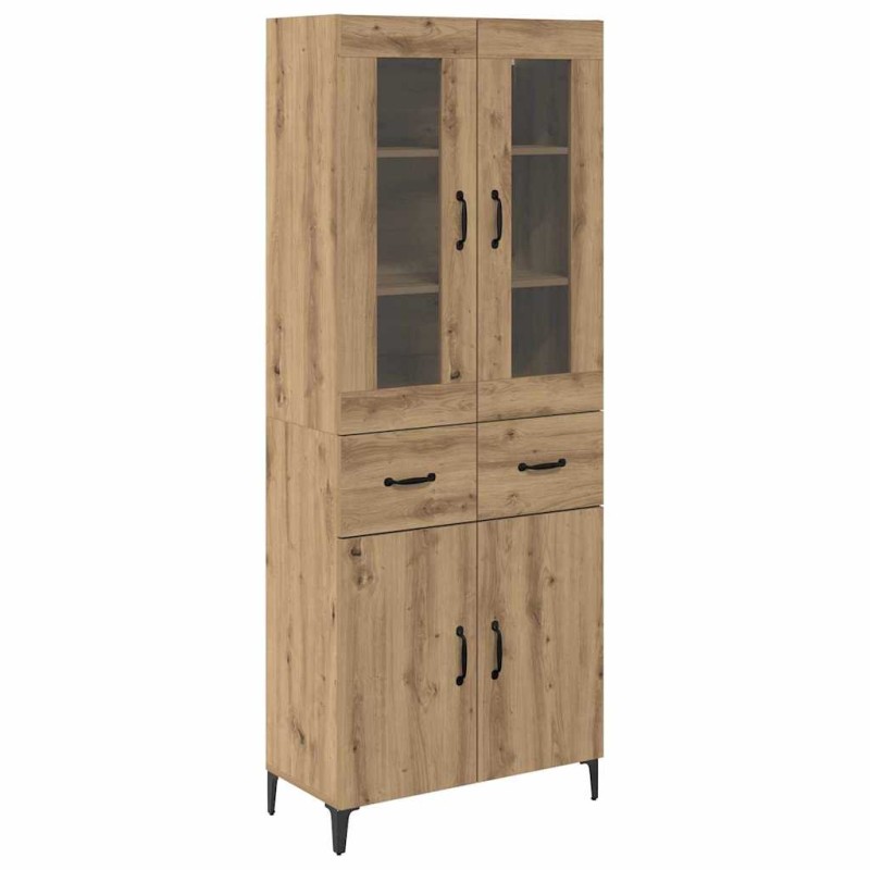 vidaXL Highboard Artisan Oak 69,5 x 34 x 180 εκ. Επεξεργασμένο Ξύλο