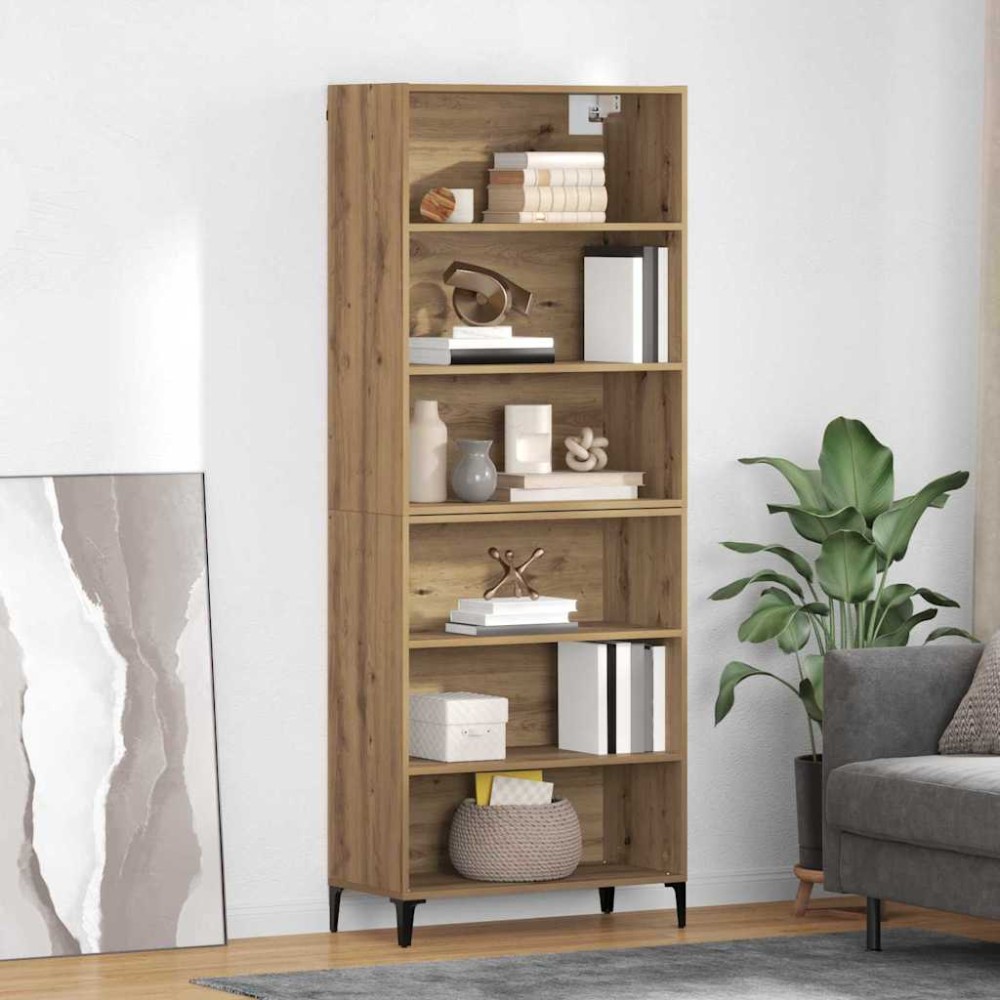 vidaXL Highboard Artisan Oak 69,5 x 34 x 180 εκ. Επεξεργασμένο Ξύλο