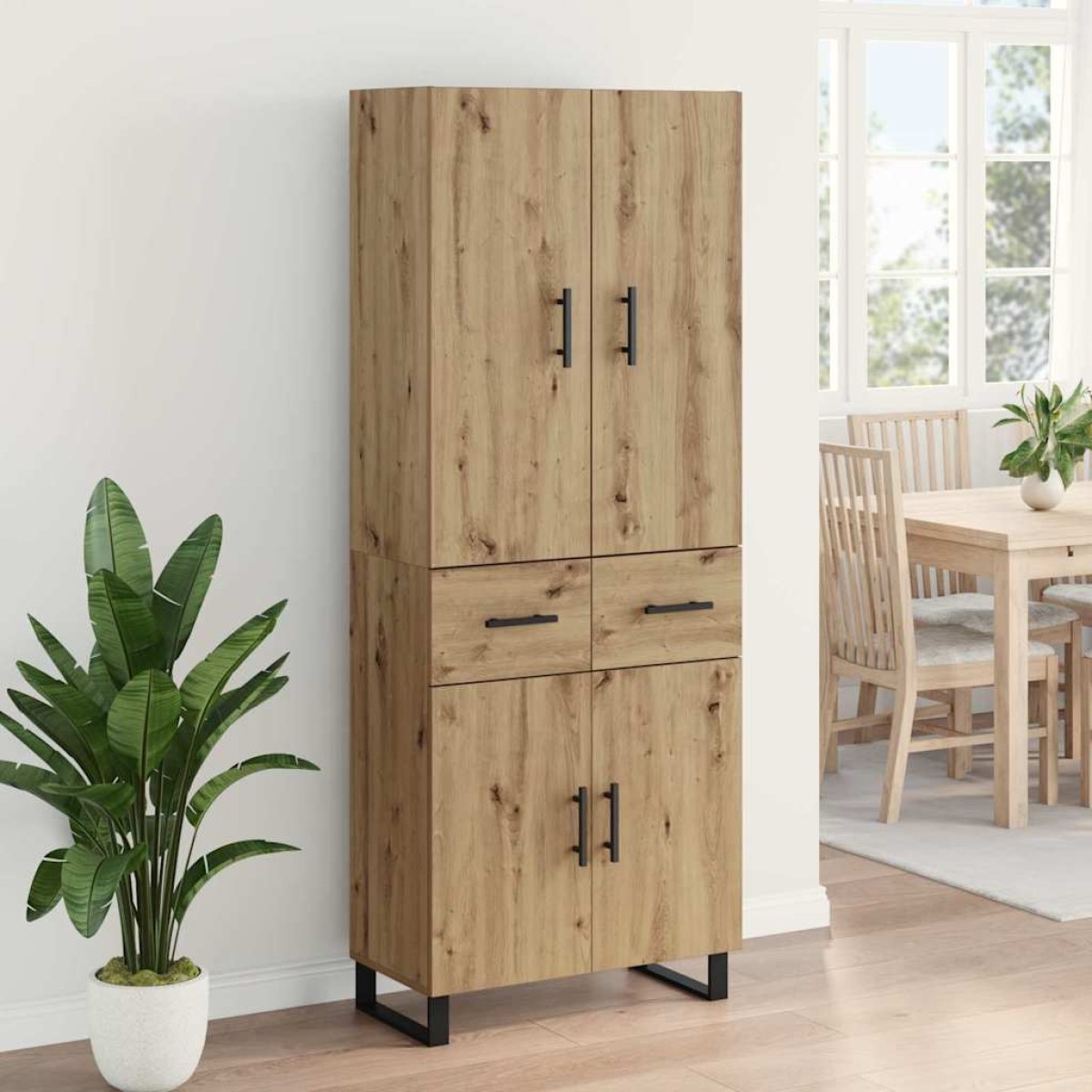 vidaXL Highboard 2 τμχ. Artisan Oak 69,5 x 34 x 180 εκ.