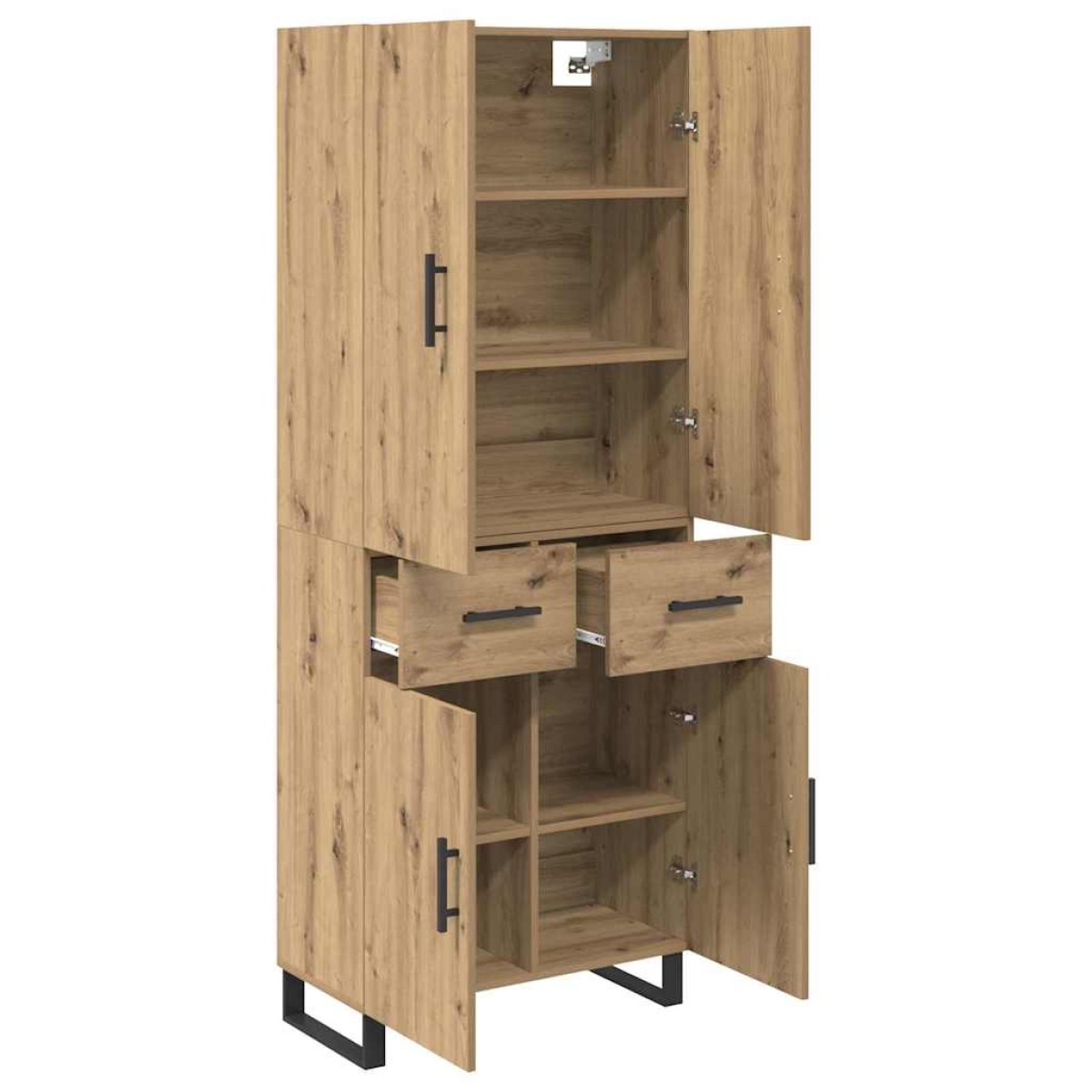 vidaXL Highboard 2 τμχ. Artisan Oak 69,5 x 34 x 180 εκ.