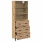 vidaXL Highboard Artisan Oak 69,5 x 34 x 180 εκ. Επεξεργασμένο Ξύλο