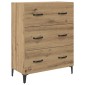 vidaXL Highboard Artisan Oak 69,5 x 34 x 180 εκ. Επεξεργασμένο Ξύλο
