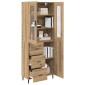 vidaXL Highboard 2 τμχ. Artisan Oak 69,5 x 34 x 180 εκ.