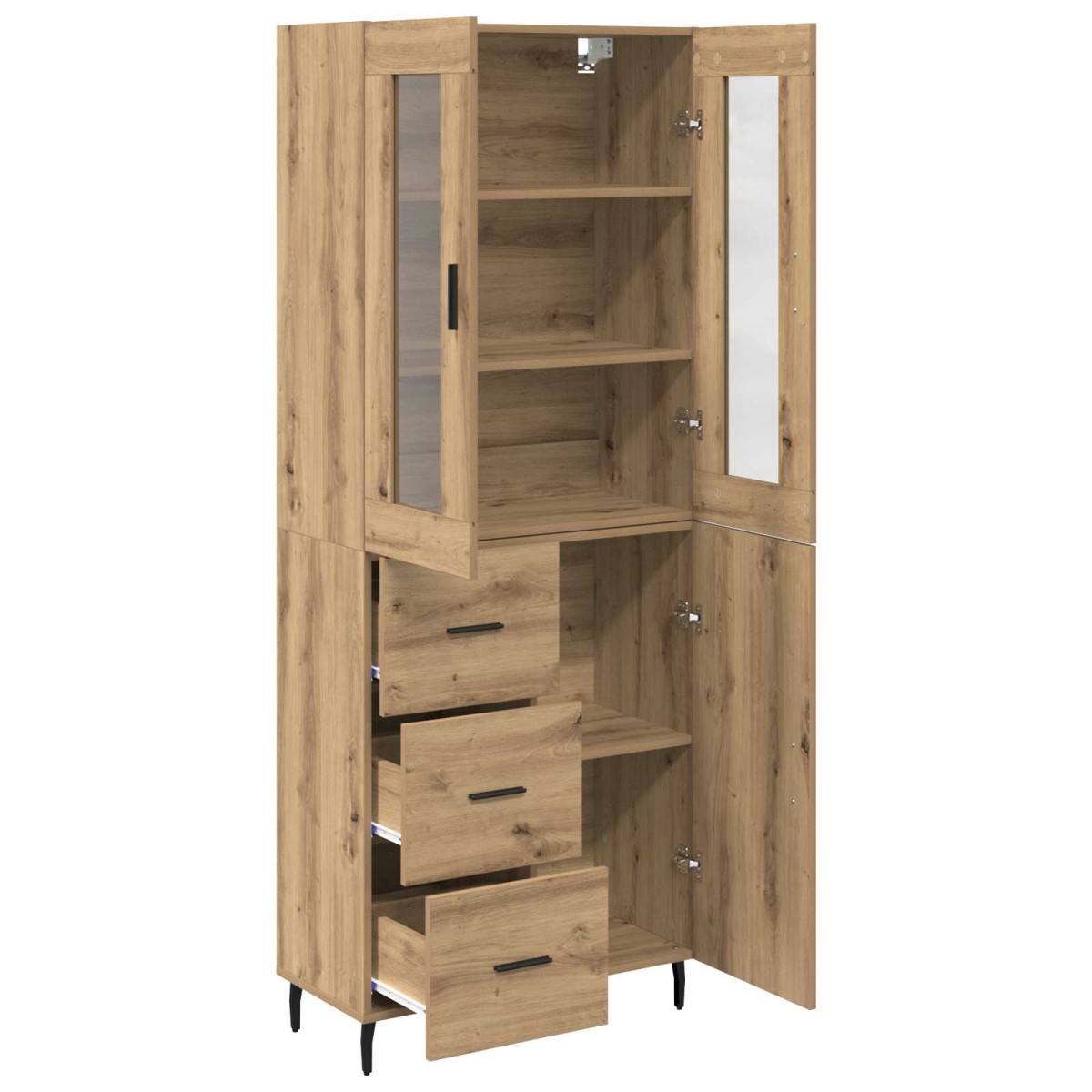 vidaXL Highboard 2 τμχ. Artisan Oak 69,5 x 34 x 180 εκ.