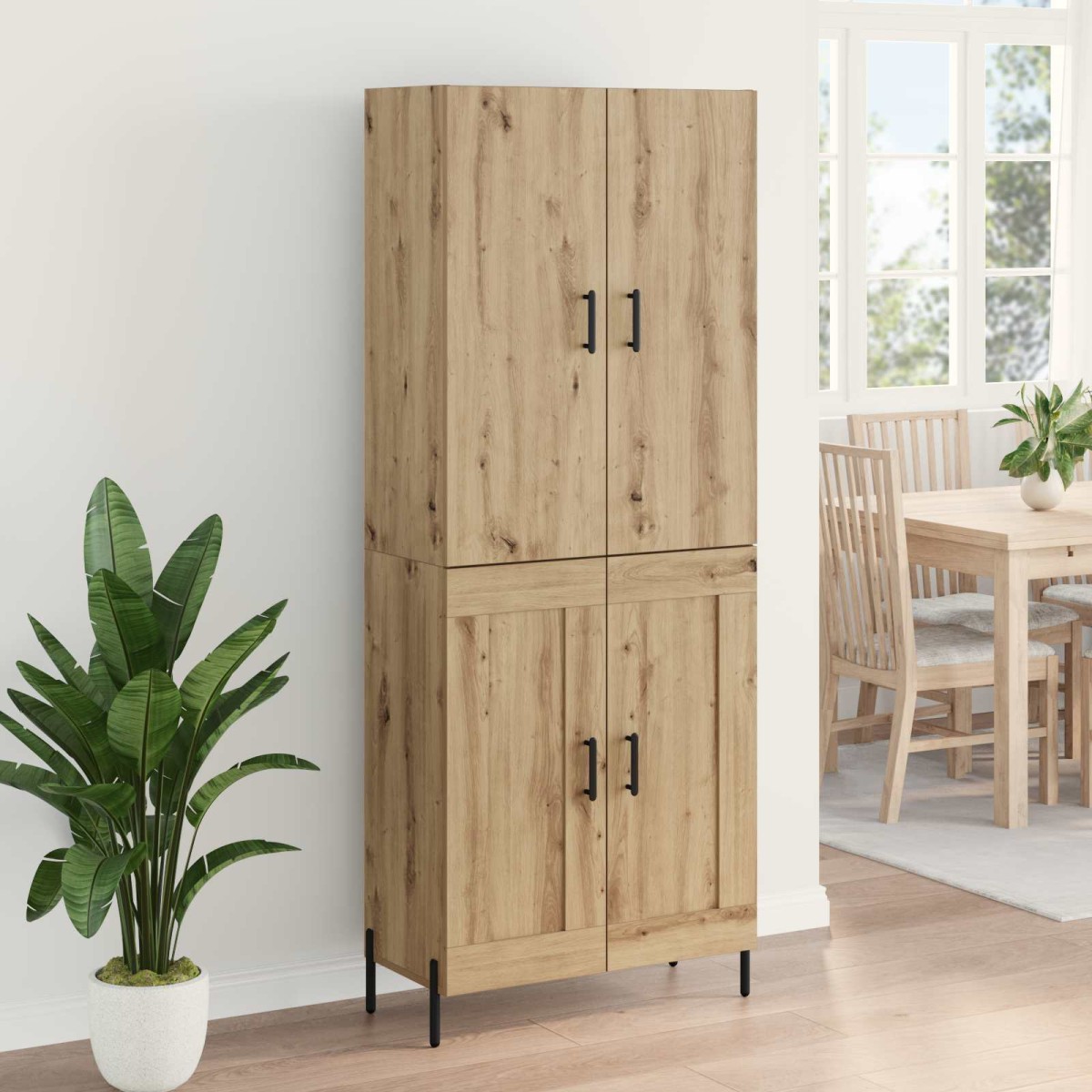 vidaXL Highboard Artisan Oak 69,5 x 34 x 180 εκ. Επεξεργασμένο Ξύλο