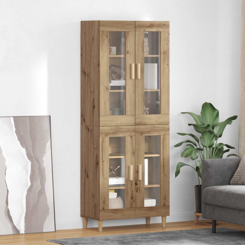 vidaXL Highboard Artisan Oak 69,5 x 34 x 180 εκ. Επεξεργασμένο Ξύλο