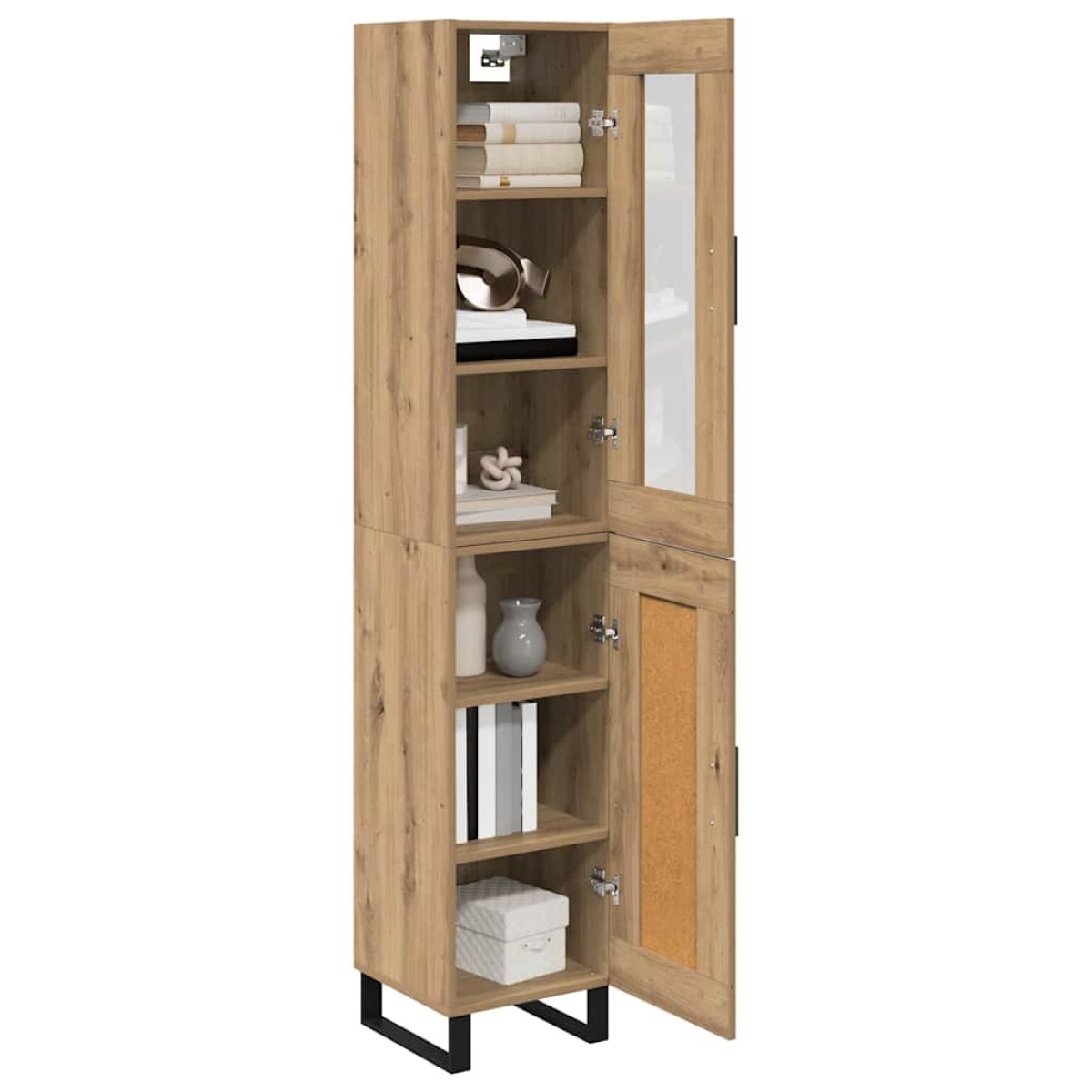 vidaXL Highboard Artisan Oak 34,5 x 34 x 180 εκ. Επεξεργασμένο Ξύλο