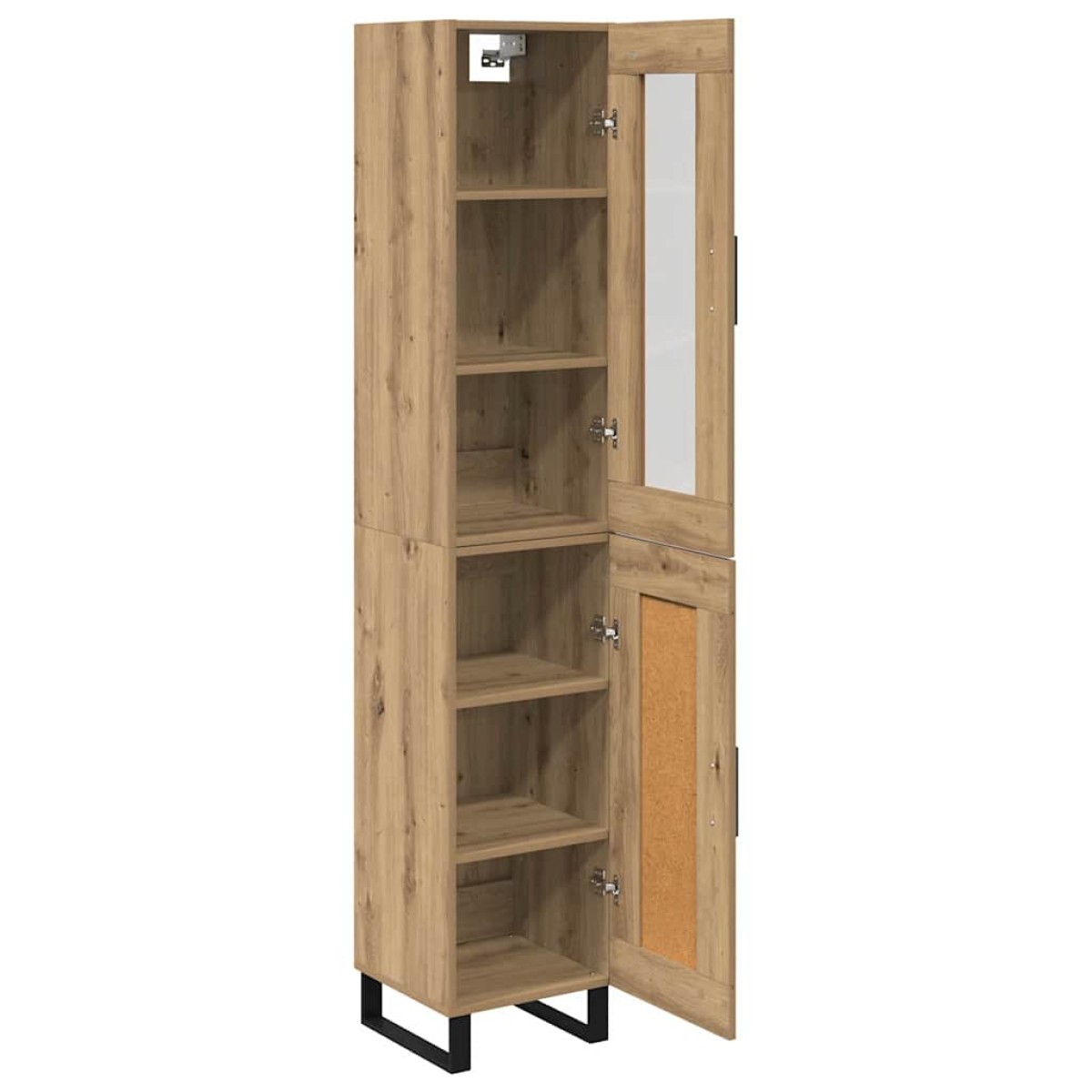 vidaXL Highboard Artisan Oak 34,5 x 34 x 180 εκ. Επεξεργασμένο Ξύλο