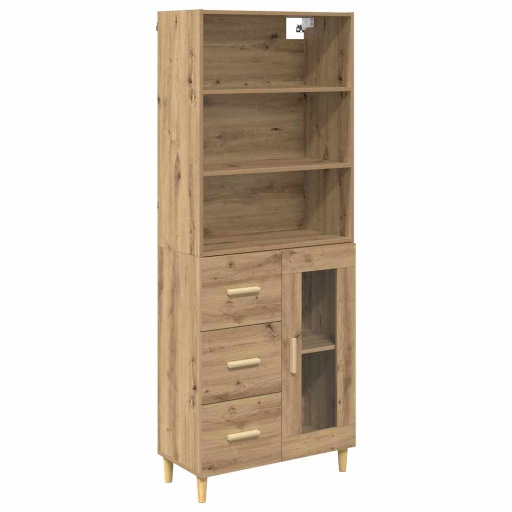 vidaXL Highboard Artisan Oak 69,5 x 34 x 180 εκ. Επεξεργασμένο Ξύλο