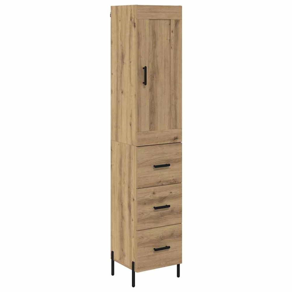 vidaXL Highboard Artisan Oak 34,5 x 34 x 180 εκ. Επεξεργασμένο Ξύλο