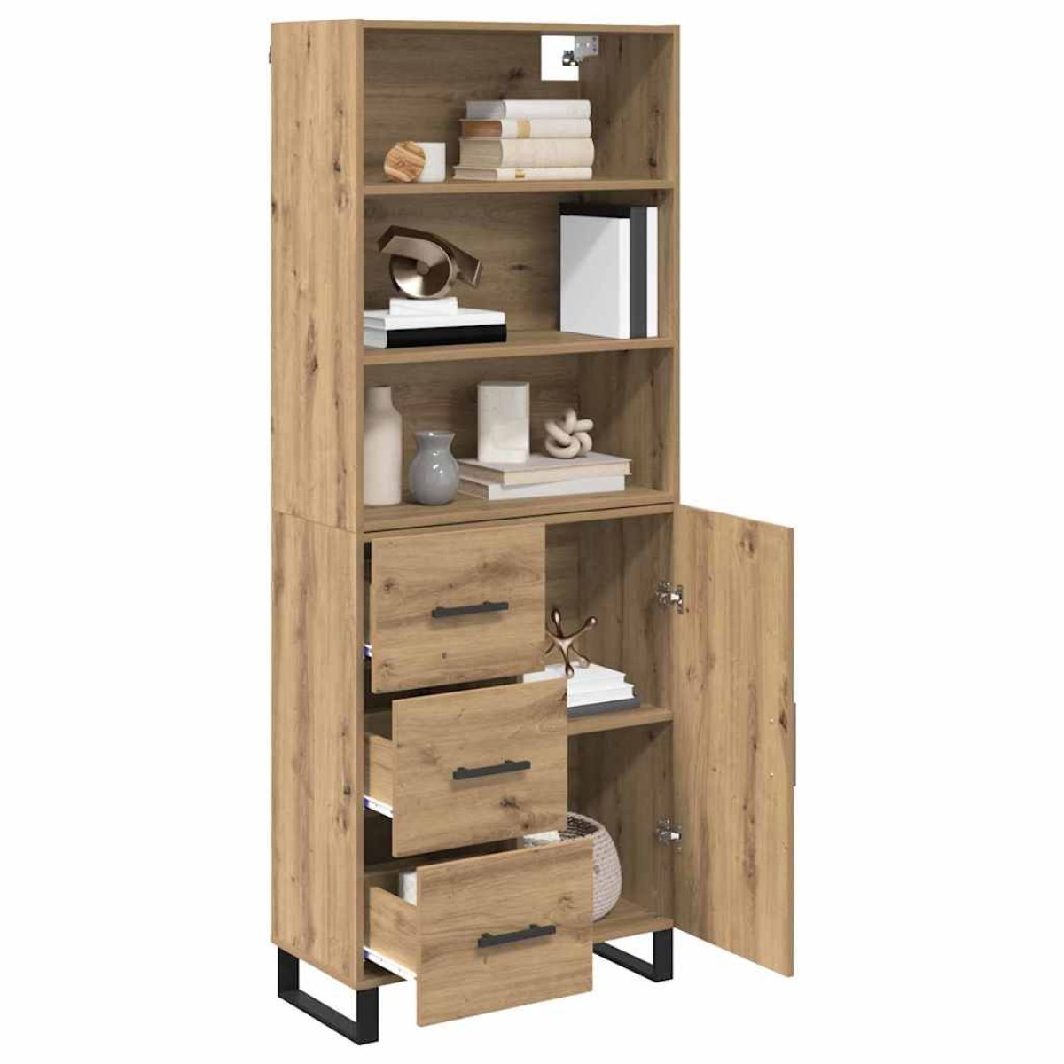 vidaXL Highboard 2 τμχ. Artisan Oak 69,5 x 34 x 180 εκ.