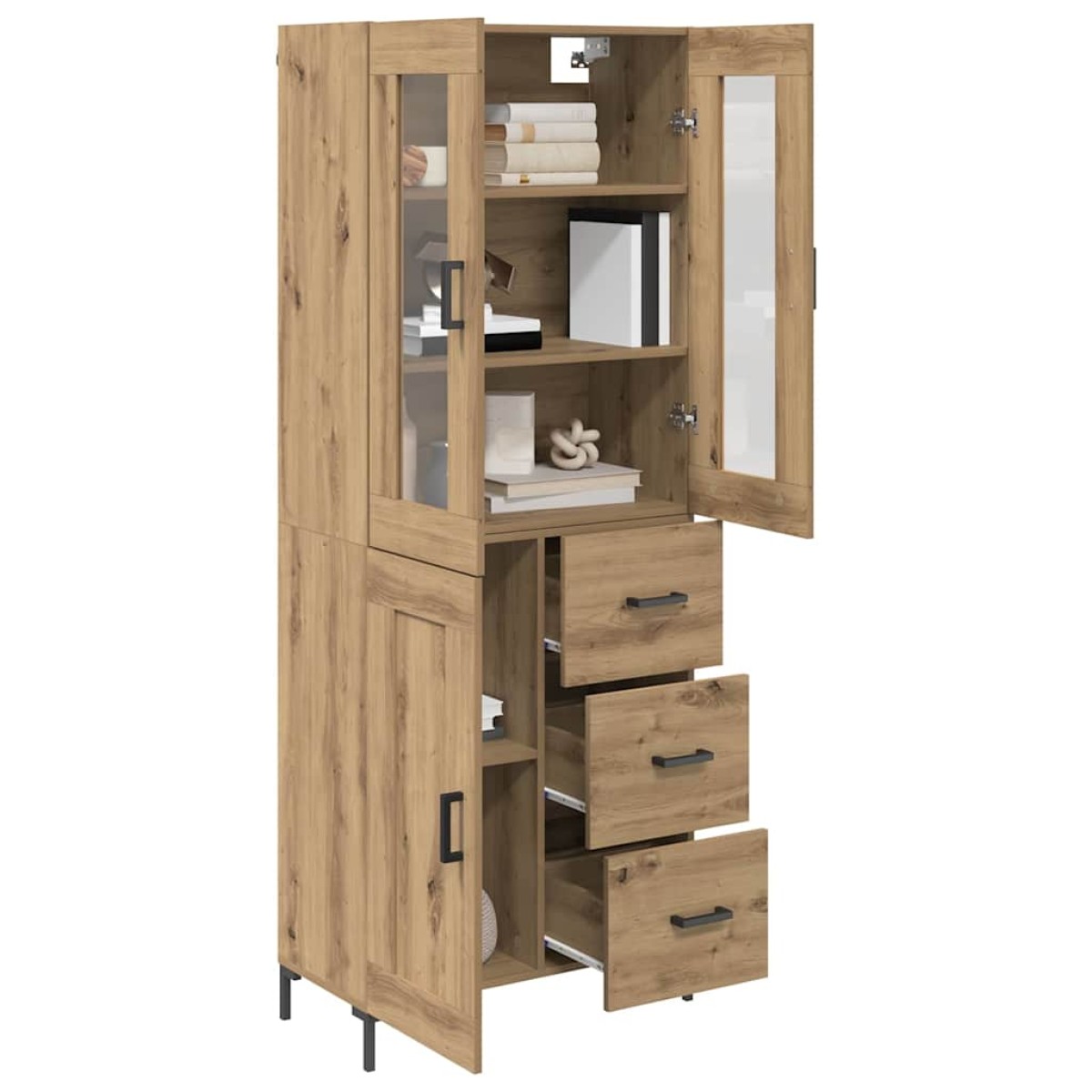 vidaXL Highboard 2 τμχ. Artisan Oak 69,5 x 34 x 180 εκ.