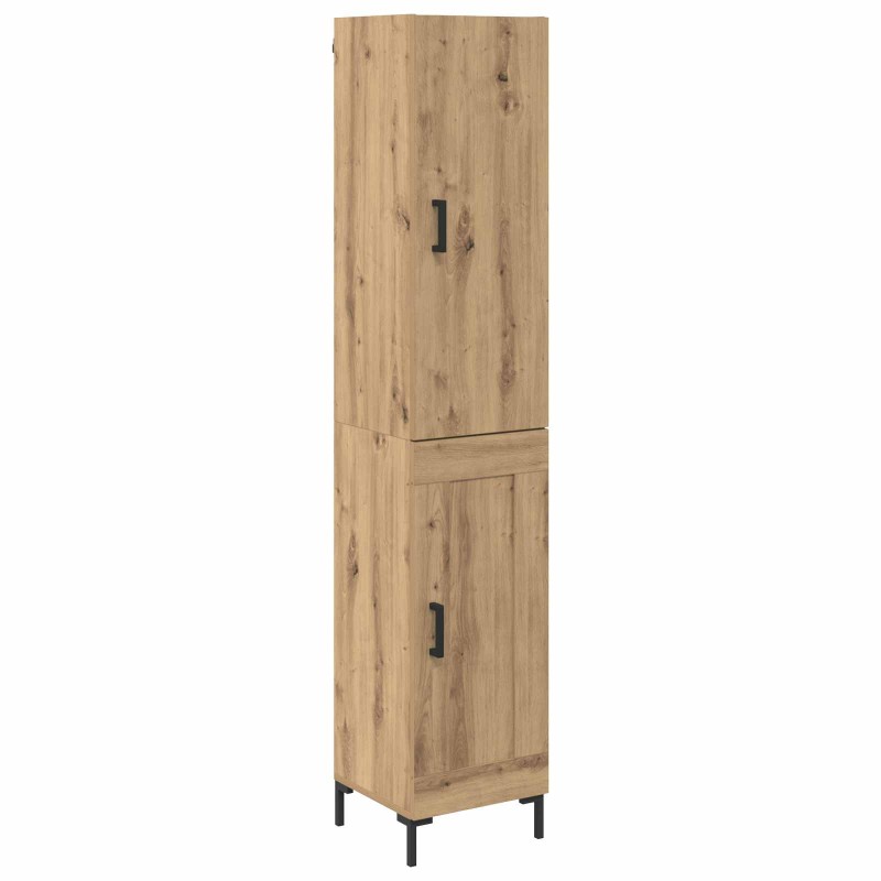 vidaXL Highboard Artisan Oak 34,5 x 34 x 180 εκ. Επεξεργασμένο Ξύλο