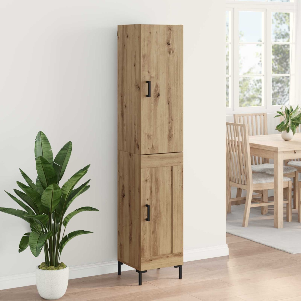 vidaXL Highboard Artisan Oak 34,5 x 34 x 180 εκ. Επεξεργασμένο Ξύλο