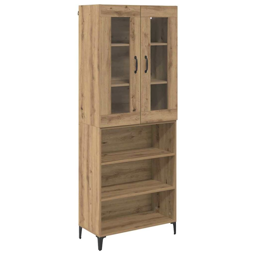 vidaXL Highboard Artisan Oak 69,5 x 34 x 180 εκ. Επεξεργασμένο Ξύλο