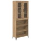 vidaXL Highboard Artisan Oak 69,5 x 34 x 180 εκ. Επεξεργασμένο Ξύλο
