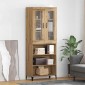 vidaXL Highboard Artisan Oak 69,5 x 34 x 180 εκ. Επεξεργασμένο Ξύλο