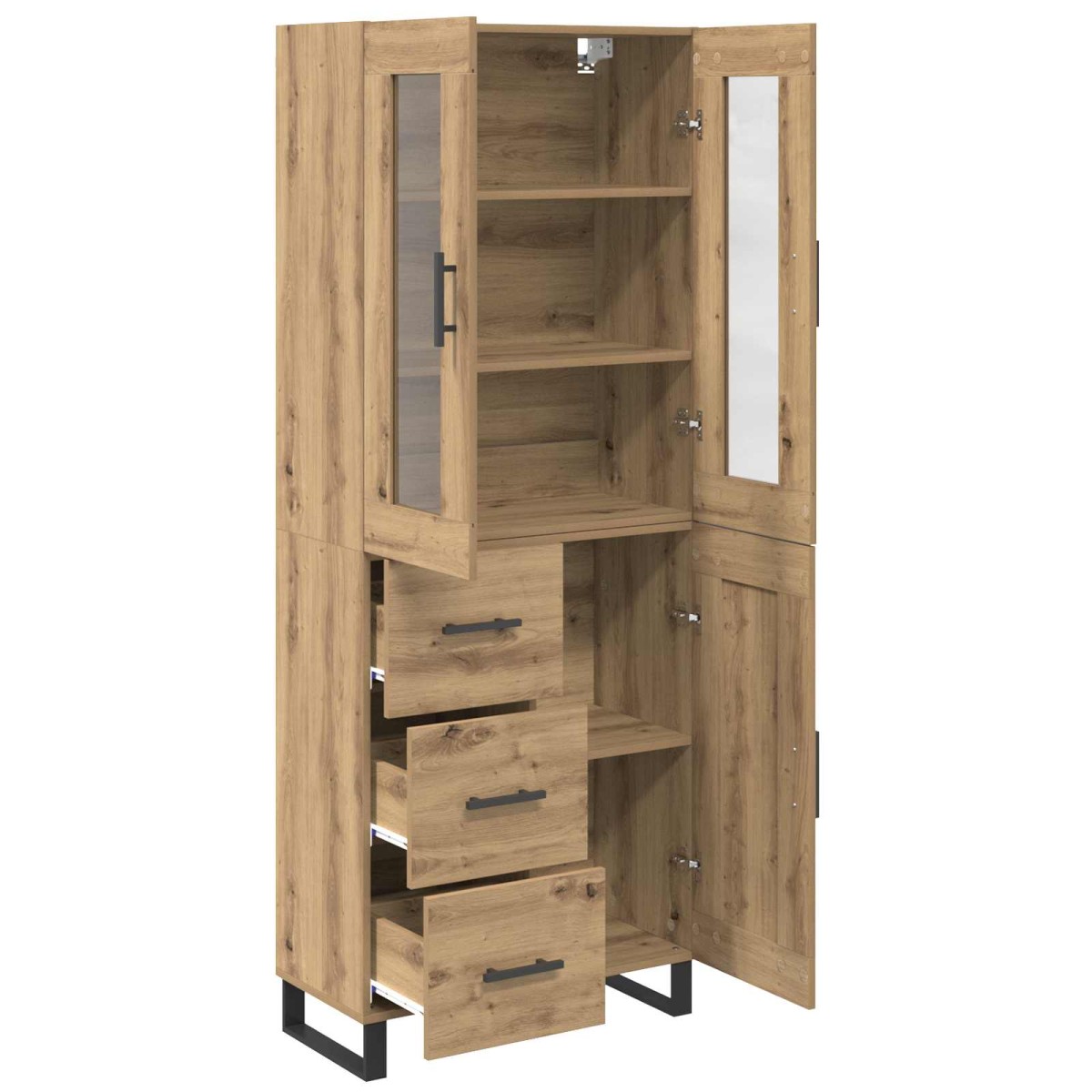 vidaXL Highboard 2 τμχ. Artisan Oak 69,5 x 34 x 180 εκ.