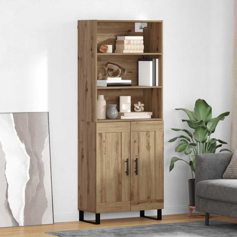 vidaXL Highboard 2 τμχ. Artisan Oak 69,5 x 34 x 180 εκ.