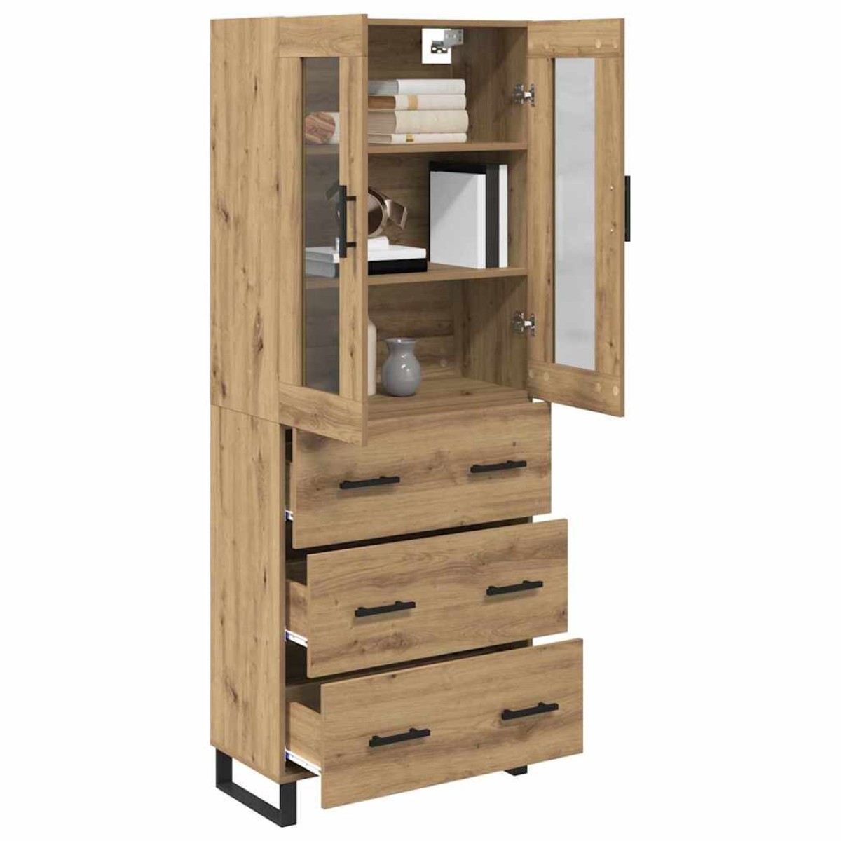 vidaXL Highboard 2 τμχ. Artisan Oak 69,5 x 34 x 180 εκ.