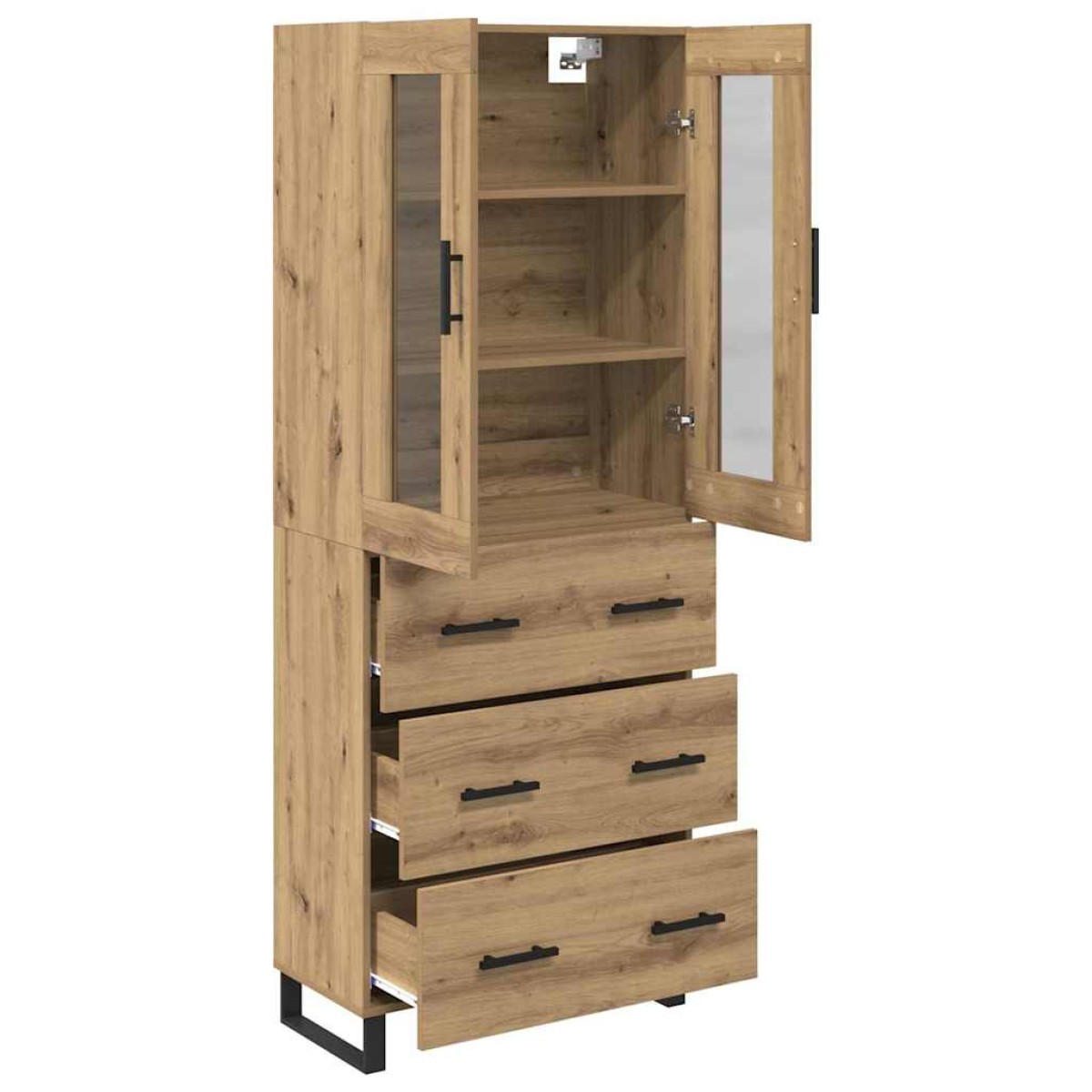 vidaXL Highboard 2 τμχ. Artisan Oak 69,5 x 34 x 180 εκ.