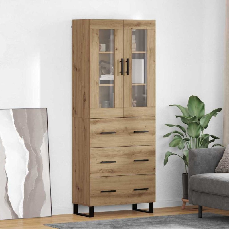 vidaXL Highboard 2 τμχ. Artisan Oak 69,5 x 34 x 180 εκ.