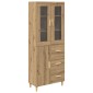 vidaXL Highboard Artisan Oak 34,5 x 34 x 180 εκ. Επεξεργασμένο Ξύλο