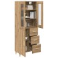 vidaXL Highboard Artisan Oak 34,5 x 34 x 180 εκ. Επεξεργασμένο Ξύλο