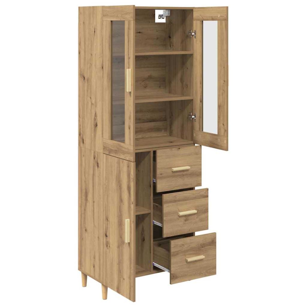 vidaXL Highboard Artisan Oak 34,5 x 34 x 180 εκ. Επεξεργασμένο Ξύλο
