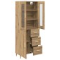 vidaXL Highboard Artisan Oak 34,5 x 34 x 180 εκ. Επεξεργασμένο Ξύλο