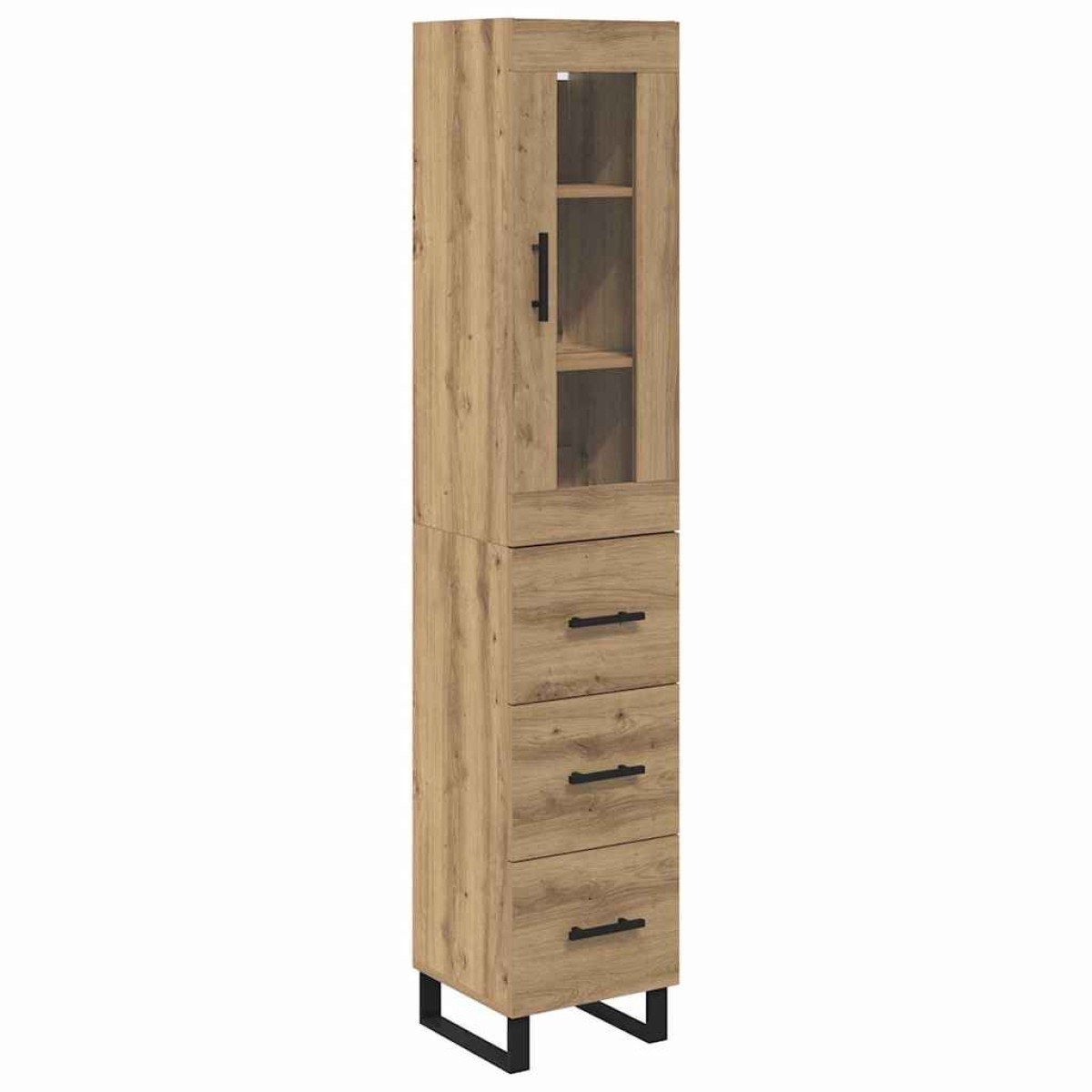 vidaXL Highboard Artisan Oak 34,5 x 34 x 180 εκ. Επεξεργασμένο Ξύλο