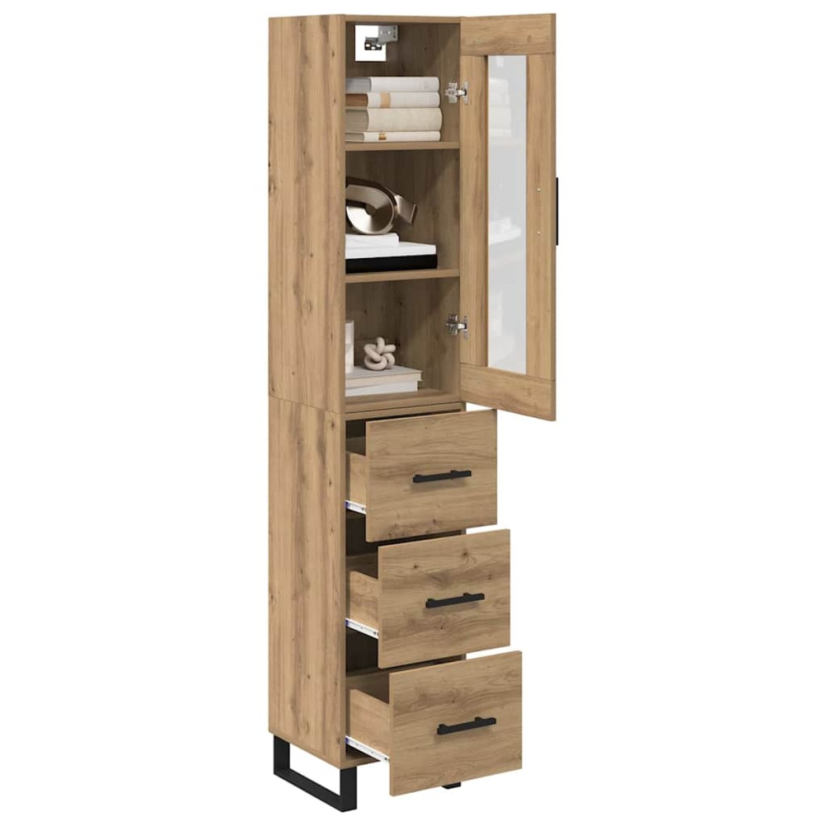 vidaXL Highboard Artisan Oak 34,5 x 34 x 180 εκ. Επεξεργασμένο Ξύλο