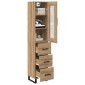 vidaXL Highboard Artisan Oak 34,5 x 34 x 180 εκ. Επεξεργασμένο Ξύλο