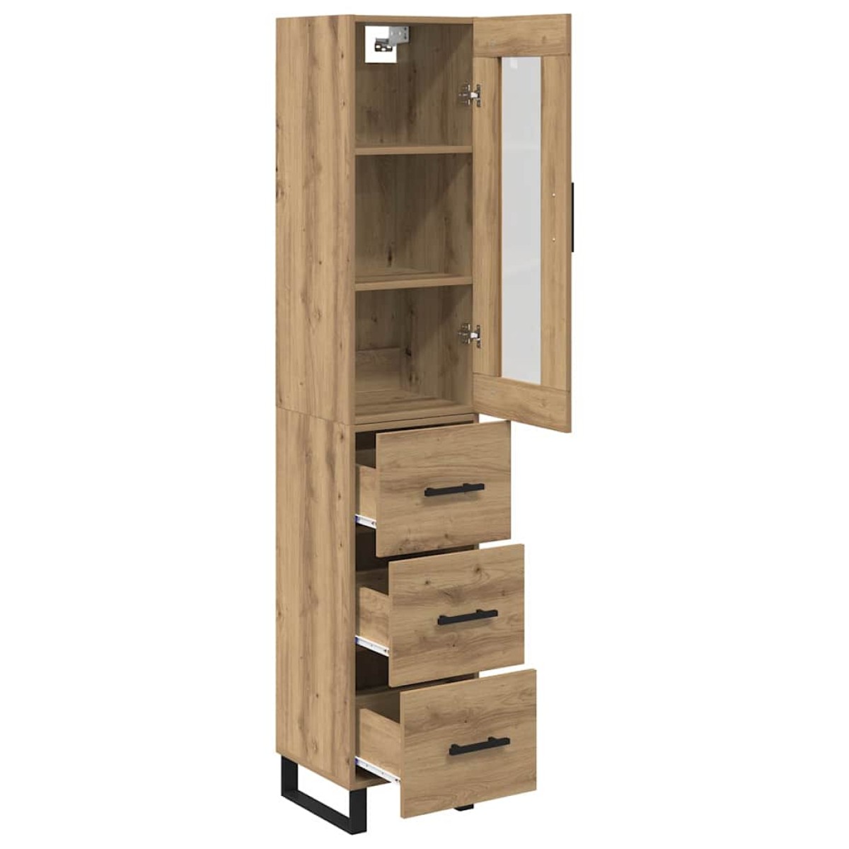 vidaXL Highboard Artisan Oak 34,5 x 34 x 180 εκ. Επεξεργασμένο Ξύλο