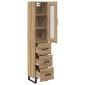vidaXL Highboard Artisan Oak 34,5 x 34 x 180 εκ. Επεξεργασμένο Ξύλο