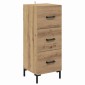 vidaXL Highboard Artisan Oak 34,5 x 34 x 180 εκ. Επεξεργασμένο Ξύλο